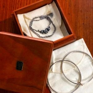 James Avery Necklace and white gold bracelet set